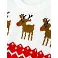 thumbnail image 2 of HILEELANG little Boy（2-7Y) Sweatshirts Christmas Red Graphic Elk Pullover Cotton Crewneck Clothes 8T, 2 of 8