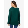 thumbnail image 2 of Woman Within Plus Size Perfect Long-Sleeve V-Neck Tee, 2 of 6