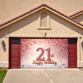 thumbnail image 3 of Floral Design Banner 21st Milestone Birthday Decorative Hanging Rose Gold Streamers for Celebration Event Party, 3 of 9
