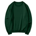 thumbnail image 5 of Resicozy Womens Plus Size Plain Sweatshirts Long Sleeve Oversized Crew Neck Tops Casual Soft Loose Pullover Shirts 2025 Dark Green M, 5 of 6