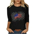 thumbnail image 2 of Cavosen Patriotic T Shirts for Women 4th of July 3/4 Sleeve Crewneck Tops USA Flag Print T Shirts Lady XL Red White and Blue Casual Tops Funny Patriotic Tunic Tees 2025 Patriotic Clothes, 2 of 5