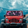 thumbnail image 3 of Yuyamidu Camo Hunting Pink Wood Windshield Sun Shade for 2007-2023 Wrangler Rubicon Sahara TJ JK JKU 2 & 4 Door-Blocks UV Rays Sun Visor Keep Your Vehicle Cool, 3 of 7