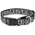 thumbnail image 1 of Buckle-Down MGC-W35556-L Cherries Scattered Vertical Stripe White Black Grays Martingale Dog Collar, 1 of 1