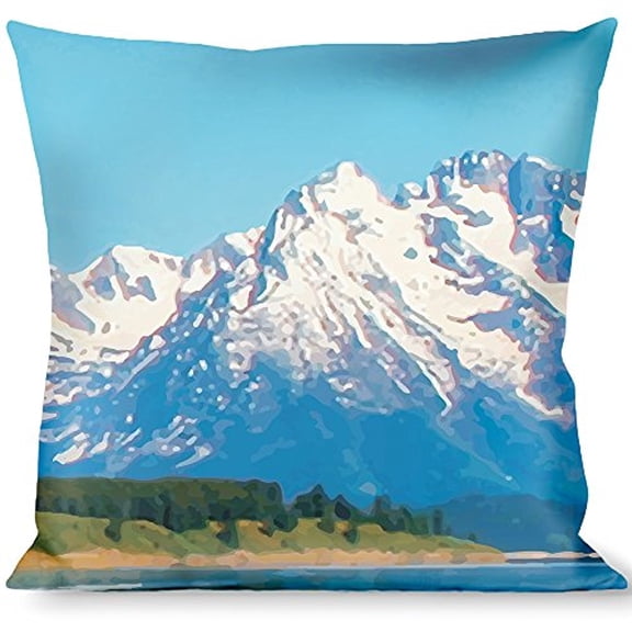 Buckle-Down Throw Pillow - Landscape Snowy Mountains