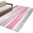 thumbnail image 2 of Pink Grey Ombre Area Rugs 4x6 for Living Room, Abstract Art Oil Painting Modern Non Slip Washable Rug Runner, Low Pile Indoor Floor Carpet Mat Bathroom Rugs for Bedroom, Kids Room, 2 of 9