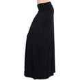 thumbnail image 3 of ToBeInStyle Women's Premium Rayon-Blend Relaxed Fit Maxi Skirt - Black - Small, 3 of 7