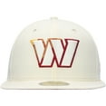 thumbnail image 2 of Men's New Era Cream Washington Commanders Chrome Color Dim 59FIFTY Fitted Hat, 2 of 6