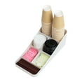 thumbnail image 5 of Mind Reader Cup and Condiment Station, Countertop Organizer, 7.25"L x 15.5"W x 5.25"H, White, 5 of 6