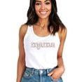 thumbnail image 3 of Floral Mama Tank Top for Women Cute Summer Shirt for Mom White Tank Top Large, 3 of 4