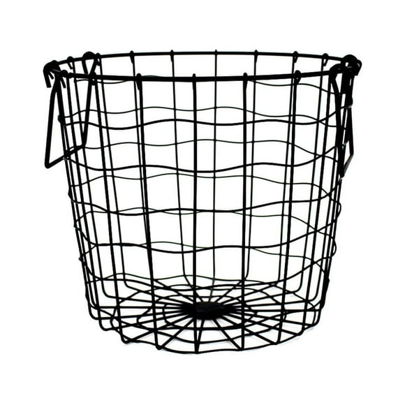 1 unid Cesta de hierro forjado Ropa Cubo de almacenamiento Cesto de la ropa Organizador de artículos diversos ahuecado