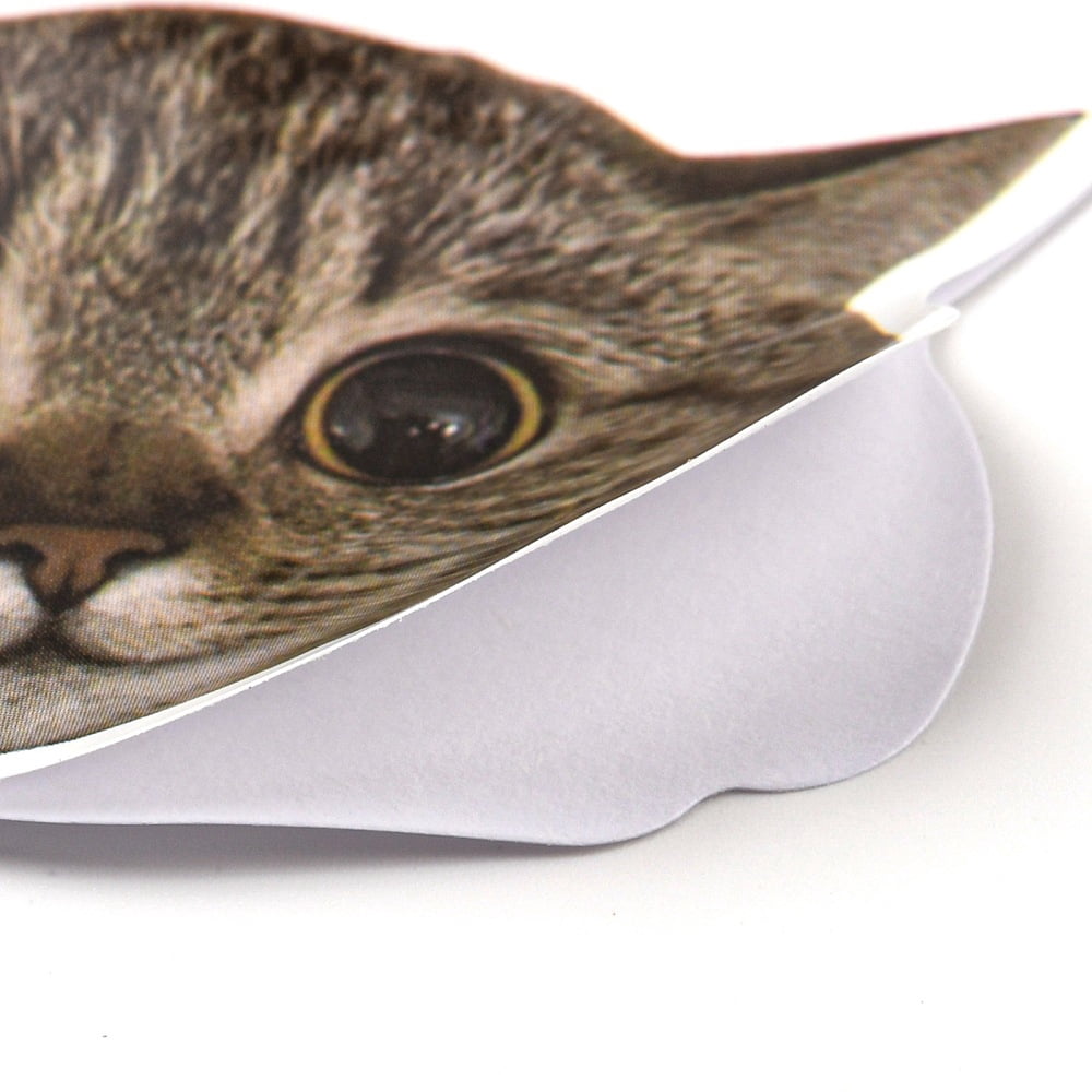 10bags 50 Sheets Paper Cat Stickers Mixed color 32~61x40~60x0.2mm 50 sheets/bag