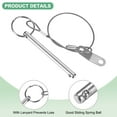 thumbnail image 2 of Uxcell 4-Pack Quick Release Pins, 1/4"(6mm) Diameter, 2.3(58mm) Usage Length Bimini Top Pin W/Lanyard & Screws, 2.8 (70mm) Long Hardware Pins, 2 of 6
