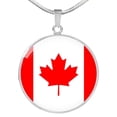 thumbnail image 1 of Collier Drapeau du Canada en Acier Inoxydable Ou or 18 Carats 18-22", 1 of 7