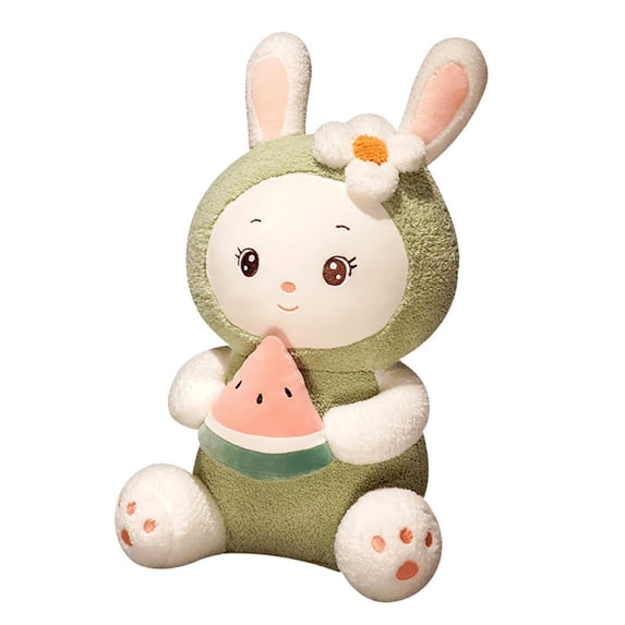 Surakey Baby Dolls Rabbit Plush Toy,11.8" Cute Animal Stuffed Pillow for Kids Boys Girls Gift Green