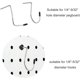 thumbnail image 4 of 120 ganchos de bloqueo para tableros perforados, clips de tope para tableros perforados de 1/4 de pulgada, 4 of 5