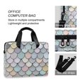 thumbnail image 4 of FORMRS 16" Laptop Bag Carrying Sleeve Case with Handle Travel Shoulder Briefcase, Light Blue Shimmering Pattern, 4 of 8