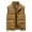 Yellow, variant on Cotton Vest for Men Fashion Sleeveless Warm Mens Zipper Vest Solid Color Thick Fleece Coat