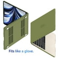 thumbnail image 4 of IBENZER Compatible with 2025 2024 2023 2022 MacBook Air 13 inch case M4 A3240 M3 A3113 M2 A2681, Hard Shell Case & Keyboard Cover & Screen Film & Type-C Adapter for Mac Air 13.6, Macha Green, 4 of 7