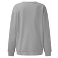 thumbnail image 4 of WEAIXIMIUNG Robe Chandail en Molleton Grande Taille pour Femmes Quotidien Maison Extérieur Entraînement Manches Longues Col Rond T-Shirt Haut Imprimé Chandail en Molleton Blouse de Rue Mode Urbaine, 4 of 5