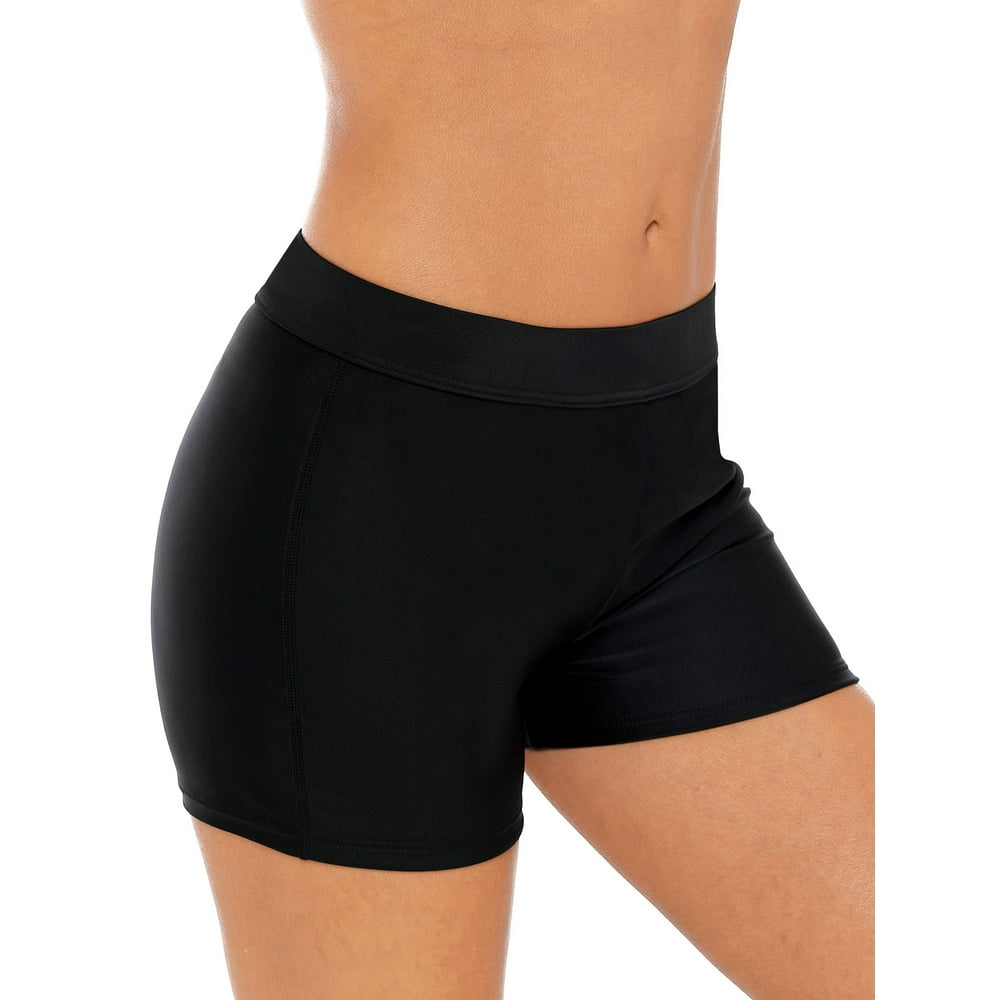 Charmo - Charmo Women's Swim Board Shorts Solid Active Sports Bottom 