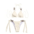 thumbnail image 1 of Women's Triangle Thong Bikini Set Sexy String Two Piece Swimsuit Cute Bathing Suit, 1 of 6