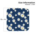 thumbnail image 2 of Fuzoiu Daisies Flowers Print Leather Coasters Set,Drink Coasters Set of 4,for Tabletop Protection, Durable PVC Coasters,Home Décor and Housewarming Gift-Square, 2 of 6