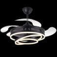 thumbnail image 4 of Ventilador de Techo Mil luces FANTASY NEGRO Luz Led 72w CCT, 4 of 7