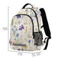thumbnail image 2 of FORMRS Unisex Backpack Elementary School Travel Bookbag with Reflective Stripes, Blue Floral Rabbit, 2 of 7