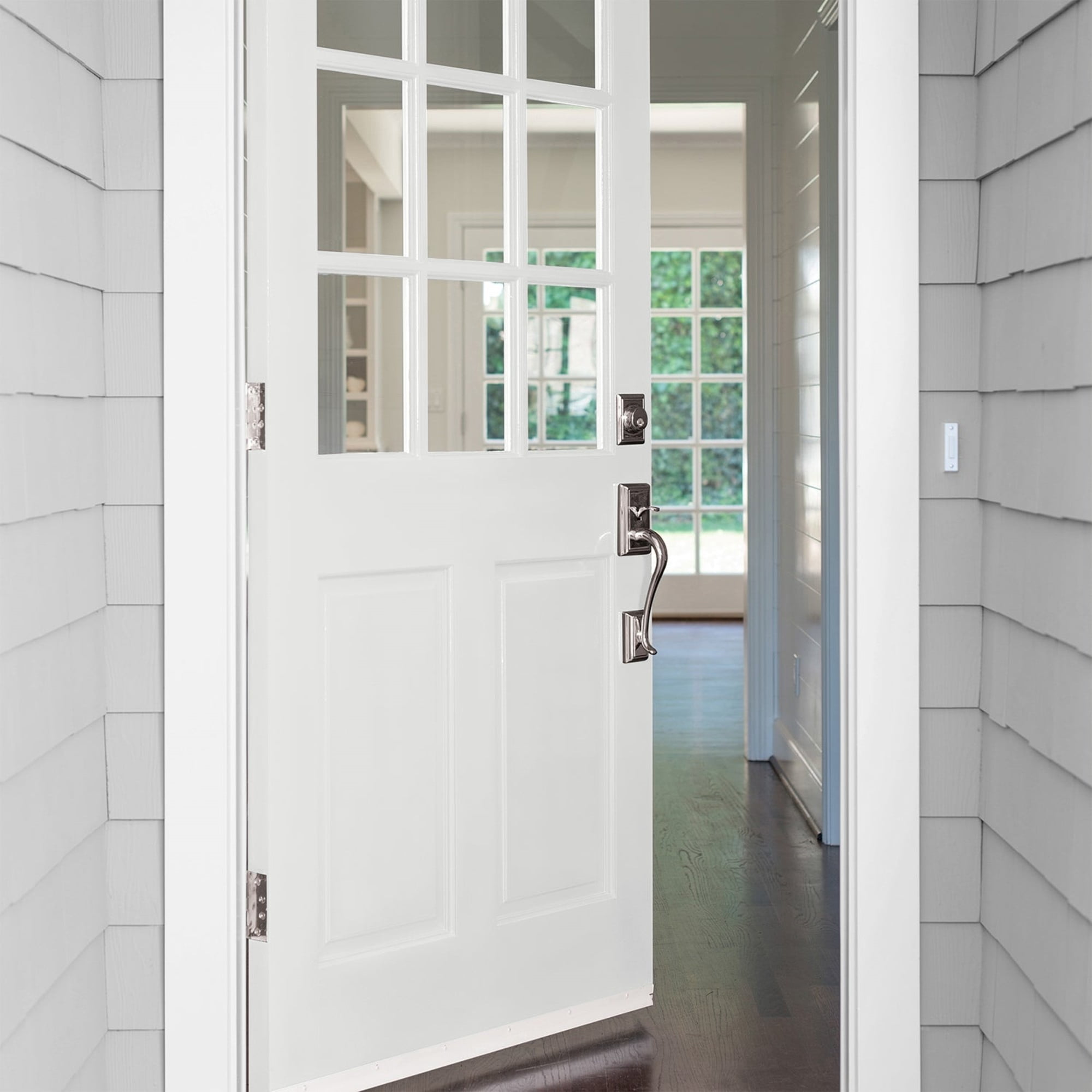 Glidden Fundamentals Aria / White Semi-Gloss Exterior Paint, 5 Gallon