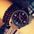 thumbnail image 2 of Yazole 323 reloj de cuarzo de moda para hombre reloj deportivo con correa de cuero luminoso casual Afortunado Sencillez, 2 of 5