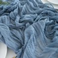 thumbnail image 7 of 2 Pcs Table Runner Dusty Blue, 90 x 400 cm Gauze Table Runner, Dusty Blue Scarf for Children's Table Decoration, Birthday Party, Wedding Table Decorations, 7 of 7