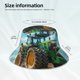 thumbnail image 3 of Balery Green Tractor Field Sombreros para el sol para hombre y mujer, sombrero de pescador con UPF 50+, 3 of 6