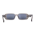 thumbnail image 4 of Womens Translucent Mod Oval Retro Narrow Rectangle Plastic Sunglasses Slate Black, 4 of 4