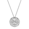 thumbnail image 4 of Sterling Silver CZ Antiqued You Are My Happy 18in. Necklace and Pendant, 4 of 5