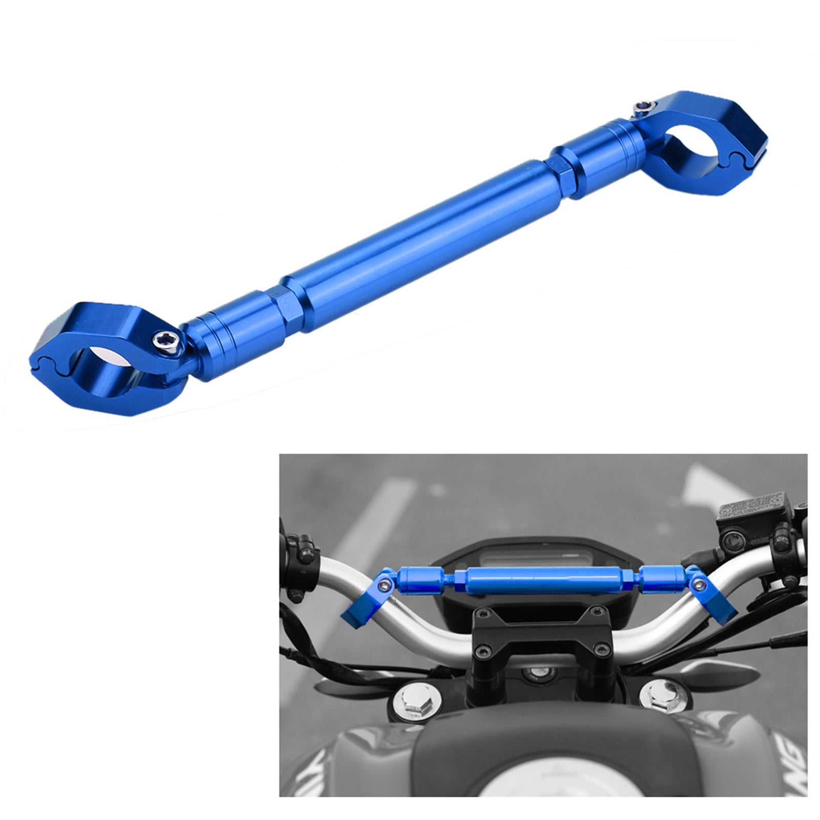 Support Guidon Moto Cross Bar Équilibre Alliage Aluminium 22mm - Accessoire Universel Noir