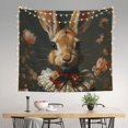 thumbnail image 2 of Pofeuu Palatial Style Flower Rabbit Print Wall Tapestry Decoration Wall Hanging Tapestry 60 x 51 Inch, 2 of 6