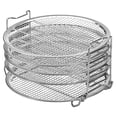 thumbnail image 3 of Stainless Steel Dehydrator Rack 5-layer Air Fryer Stand Pressure Rack; 5-layer Cooker Accessories Replacement for Ninja Foodi, 3 of 8