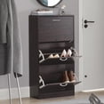 thumbnail image 1 of SoBuy FSR110-BR 3 Drawers Shoe Cabinet Shoe Rack Shoe Storage Cupboard Organizer Unit, 1 of 7