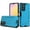 Blue, variant on Designed for Samsung Galaxy A25 5G Hybrid Dual Layer Slim Defender Armor Tuff Metallic Brush Texture Shockproof Hard PC + TPU Rubber Phone Case Cover [Black]