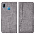 thumbnail image 4 of Huawei P20 Lite Wallet Case Huawei P20 Lite Cover Premium PU Leather Folio Flip Notebook Cover Vogue Business with Credit Slots Wallet Case for Huawei P20 Lite - Gray, 4 of 5