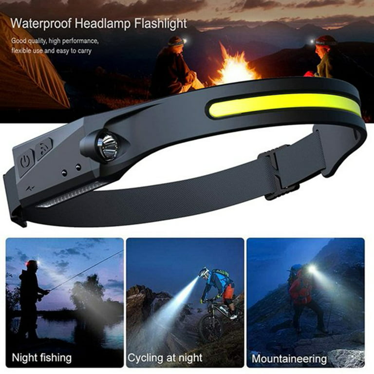 Headlamp Motion Sensor Flashlight Waterproof Led Light For Camping