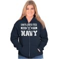 thumbnail image 4 of United States Navy Logo Since 1775 Unisex Fleece Graphic Zip Up Hoodie Brisco Brands 5X, 4 of 5