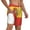 White, variant on Men's Flag Of Spain Swim Trunks with Compression Liner Bathing Suit Swimwear