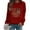 Wine, variant on ICHUANYI Womens Trendy Oversized Sweatshirts Hoodies Crew Neck Rugby Print Pullover Casual Comfy Fall Winter Fashion Outfits Clothes 2023