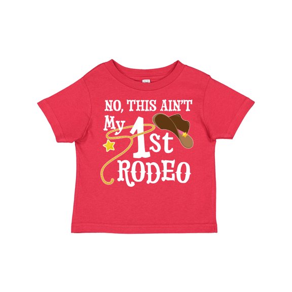 Inktastic No, This Ain't My 1st Rodeo Cowboy Hat and Lasso Boys or Girls Toddler T-Shirt