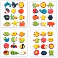 thumbnail image 1 of 12 unids/set bebé lindo imán de nevera de madera de dibujos animados animales juguetes educativos para niños (aleatorio), 1 of 9