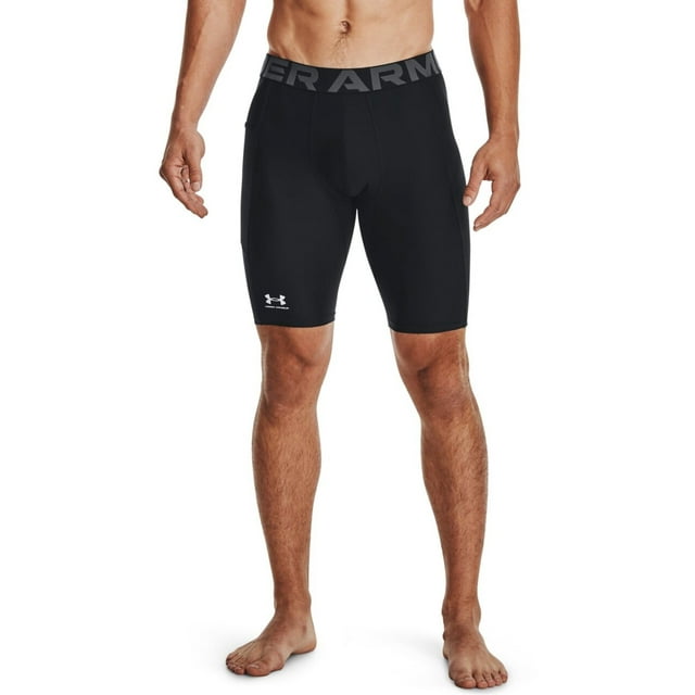 Pantalones cortos Under Armour HeatGear Pocket Long, negros, talla XS