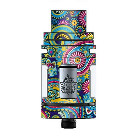 - Skin Decal Vinyl Wrap for Smok TFV8 X-Baby Tank Vape skins stickers cover/ Colorful Paisley Mix