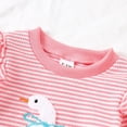 thumbnail image 6 of Afdoent Kids Toddler Baby Girls Outfits Sets Cute Striped Embroidered Long Sleeve Top And Pants Casual Playwear For Toddler 6-12 Months, 6 of 9