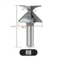 thumbnail image 2 of R18/R30 1/2-Inch Shank Woodworking Router Bit for Professional Woodworking R18, 2 of 9